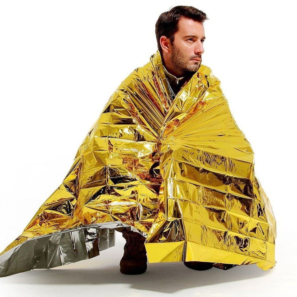 Outdoor Survival Rescue Emergency Silver and Gold Blanket