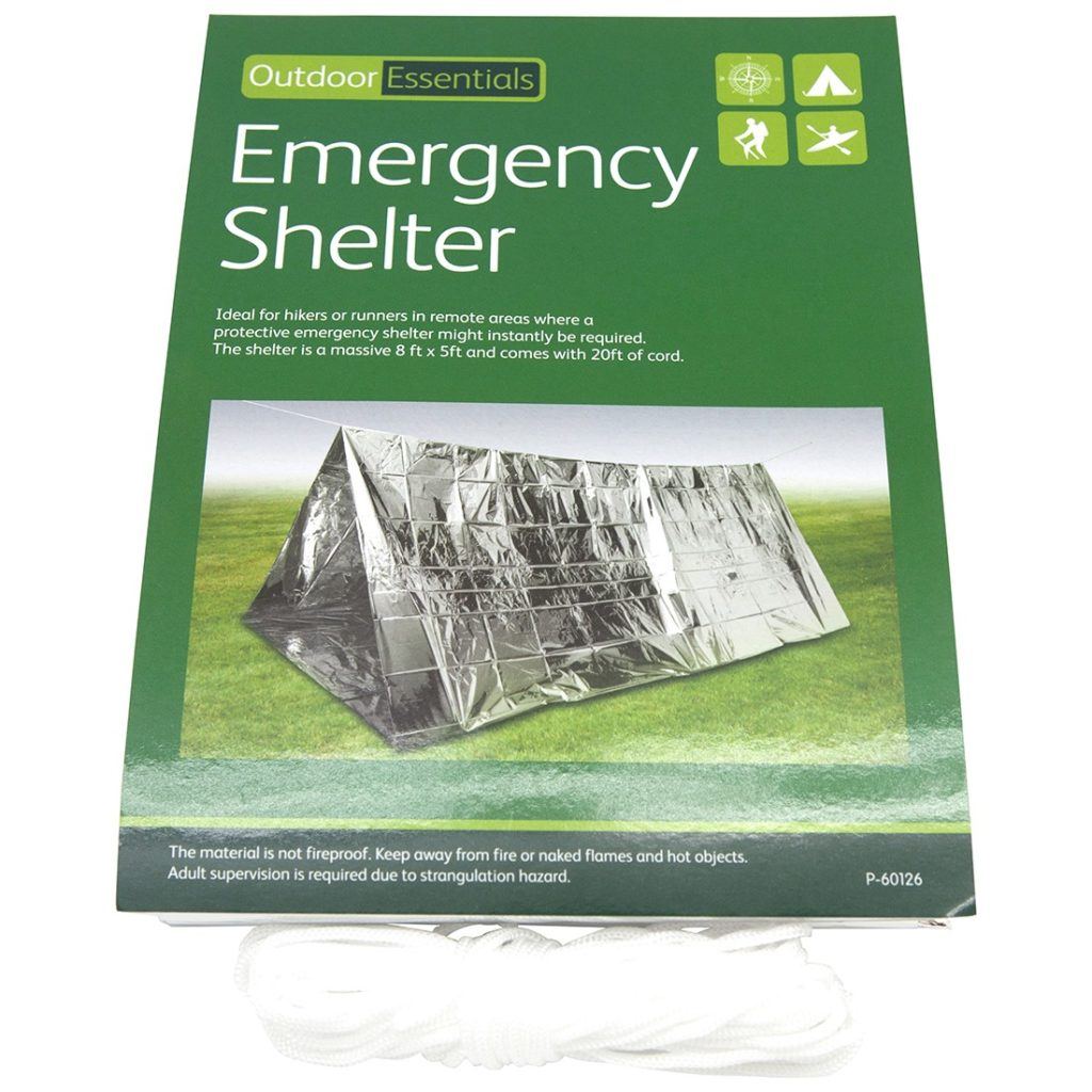 For campers, hikers and adventurers, emergency blankets and shelters