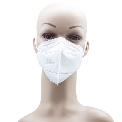 Adult White KN95 mask for Covid 19 Coronavirus front