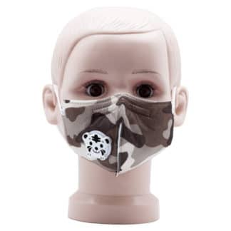 Child Camouflage mask with valve for Covid 19 Coronavirus front