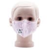 Child Pink mask with valve for Covid 19 Coronavirus front