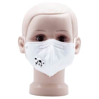 Child-White-mask-with-valve-for-Covid-19-Coronavirus-front