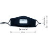 Child Mask Fabric with Clear Mouth Shield and Adjustable Earloops for Deaf Dimensioned