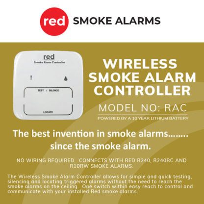 Red RAC Wireless Smoke Alarm Controller Box
