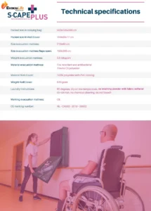 Evaculife Tech Specs-S-CAPEPLUS Mattress