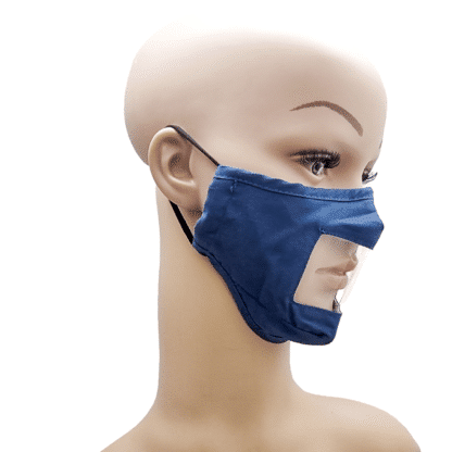 Blue-Adult-Mask-Fabric-with-Clear-Mouth-Shield-and-Adjustable-Earloops-for-Deaf-Side