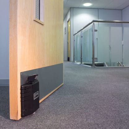Door held open with a Dorgard Automatic Hold Open Device for Fire Doors