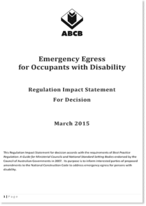 Déclaration d'impact réglementaire ABCB - Déclaration d'impact du réglementation