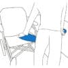 Slide Board between Wheelchair and Bed Position 1