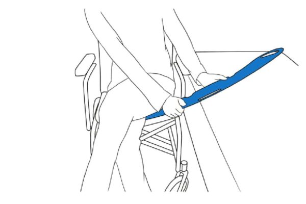 Slide Board between Wheelchair and Bed Position 3