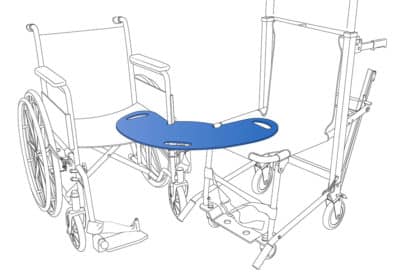 Slide Board between Wheelchair and Evacuation Chair Position