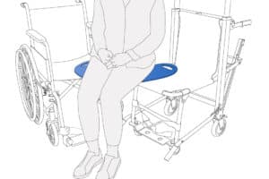 Slide Board between Wheelchair and Evacuation Chair Position 2