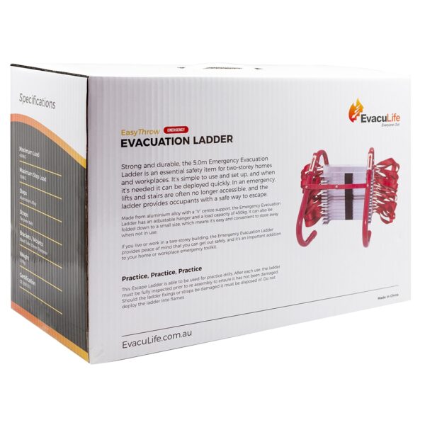 5 Meter emergency evacuation ladder box back